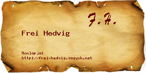 Frei Hedvig névjegykártya